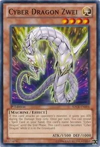 Cyber Dragon Zwei SDCR-EN004 Yu-Gi-Oh card from Structure Deck: Cyber Dragon Revolution