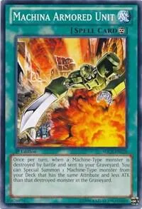 Machina Armored Unit SDCR-EN028 Yu-Gi-Oh card from Structure Deck: Cyber Dragon Revolution