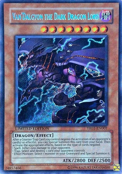 Van'Dalgyon The Dark Dragon Lord YR01-EN001 Yu-Gi-Oh card from Yu-Gi-Oh! R Manga Promo