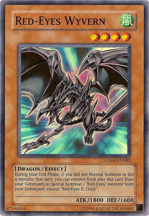 Red-Eyes Wyvern GX06-EN002 Yu-Gi-Oh card from Yu-Gi-Oh! GX Tag Force Promotional Cards