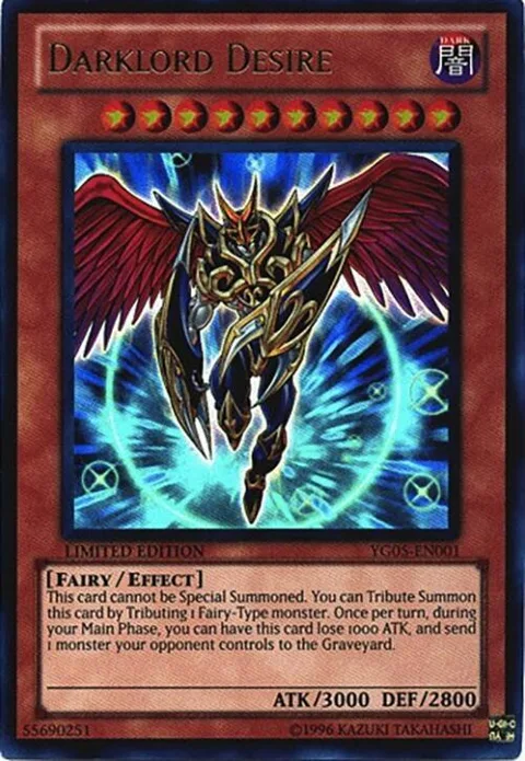 Darklord Desire YG05-EN001 Yu-Gi-Oh card from Yu-Gi-Oh! GX Manga Promotional Cards