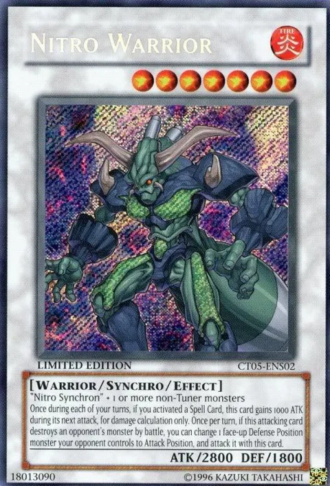 Nitro Warrior CT05-ENS02 Yu-Gi-Oh card from 2008 Collectors Tin