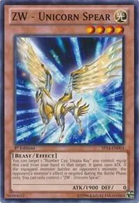 ZW - Unicorn Spear SP14-EN004 Yu-Gi-Oh card from Star Pack 2014