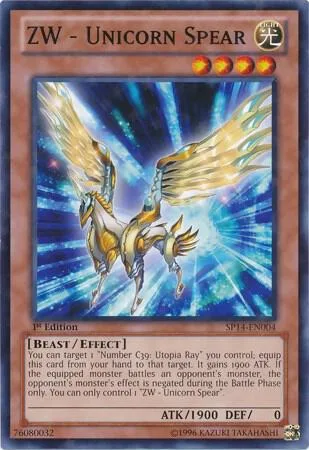 ZW - Unicorn Spear Starfoil SP14-EN004 Yu-Gi-Oh card from Star Pack 2014