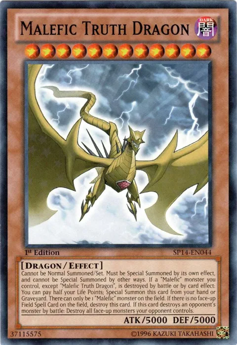 Malefic Truth Dragon Starfoil SP14-EN044 Yu-Gi-Oh card from Star Pack 2014