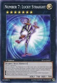 Number 7: Lucky Straight SP14-EN027 Yu-Gi-Oh card from Star Pack 2014
