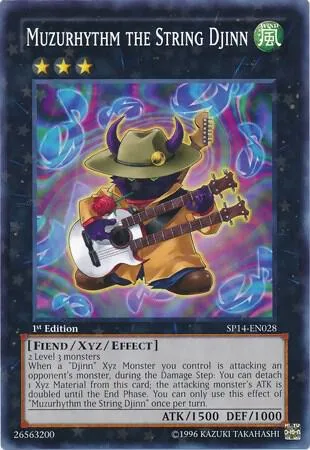 Muzurhythm the String Djinn Starfoil SP14-EN028 Yu-Gi-Oh card from Star Pack 2014