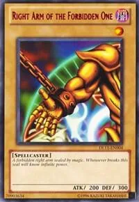 Right Arm of the Forbidden One Red DL11-EN004 Yu-Gi-Oh card from Duelist League Promo