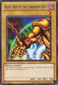 Right Arm of the Forbidden One Blue DL11-EN004 Yu-Gi-Oh card from Duelist League Promo