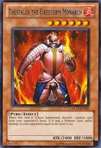 Thestalos the Firestorm Monarch Blue DL12-EN007 Yu-Gi-Oh card from Duelist League Promo