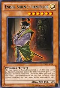 Enishi, Shien's Chancellor Blue DL12-EN009 Yu-Gi-Oh card from Duelist League Promo