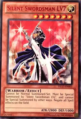 Silent Swordsman LV7 Red DL17-EN003 Yu-Gi-Oh card from Duelist League Promo
