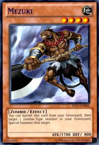 Mezuki Blue DL17-EN005 Yu-Gi-Oh card from Duelist League Promo