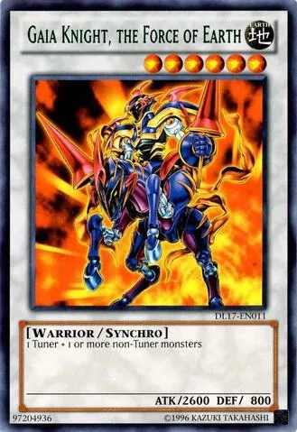 Gaia Knight, the Force of Earth Green DL17-EN011 Yu-Gi-Oh card from Duelist League Promo