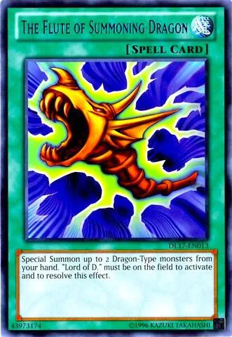 The Flute of Summoning Dragon Blue DL17-EN013 Yu-Gi-Oh card from Duelist League Promo