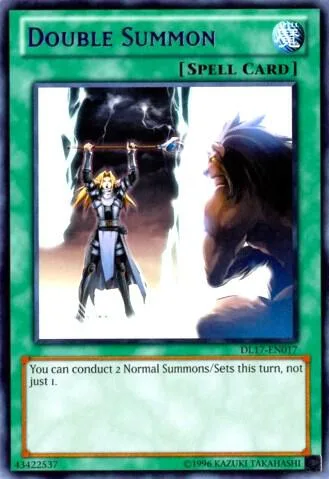 Double Summon Blue DL17-EN017 Yu-Gi-Oh card from Duelist League Promo