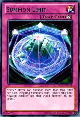 Summon Limit Purple DL17-EN018 Yu-Gi-Oh card from Duelist League Promo