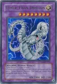 Cyber Twin Dragon DR04-EN035 Yu-Gi-Oh card from Dark Revelation Volume 4