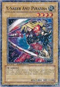 X-Saber Anu Piranha DT01-EN073 Yu-Gi-Oh card from Duel Terminal 1