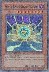 Ally of Justice Cosmic Gateway DT02-EN028 Yu-Gi-Oh card from Duel Terminal 2