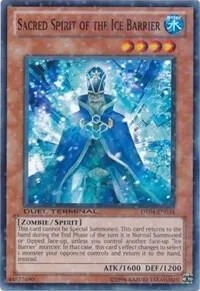 Sacred Spirit of the Ice Barrier DT04-EN034 Yu-Gi-Oh card from Duel Terminal 4