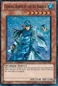 General Raiho of the Ice Barrier DT04-EN035 Yu-Gi-Oh card from Duel Terminal 4
