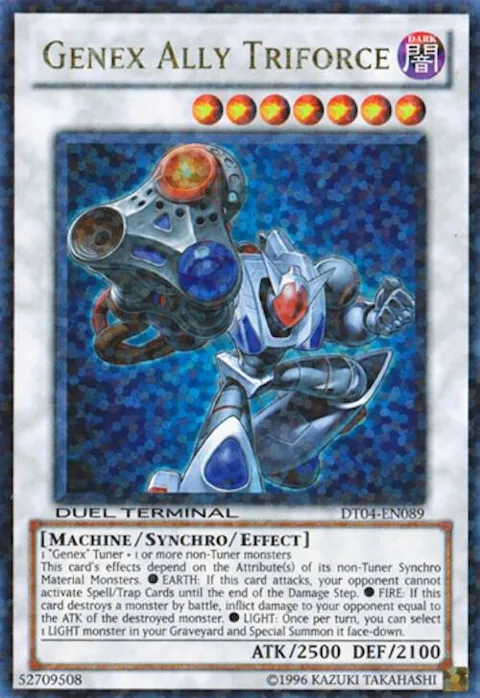 Genex Ally Triforce DT04-EN089 Yu-Gi-Oh card from Duel Terminal 4
