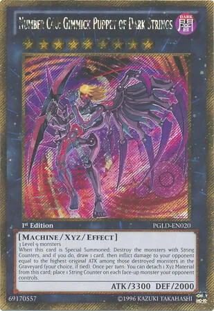 Number C40: Gimmick Puppet of Dark Strings PGLD-EN020 1st Edition Yu-Gi-Oh card from Premium Gold