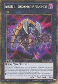 Number 31: Embodiment of Punishment PGLD-EN024 1st Edition Yu-Gi-Oh card from Premium Gold