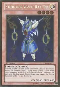 Thunder King Rai-Oh PGLD-EN075 Unlimited Yu-Gi-Oh card from Premium Gold