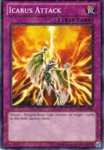 Icarus Attack Starfoil BATT-EN004 Yu-Gi-Oh card from Battle Pack Tournament Prize Cards