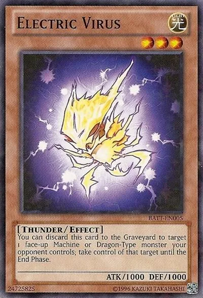 Electric Virus Starfoil BATT-EN005 Yu-Gi-Oh card from Battle Pack Tournament Prize Cards