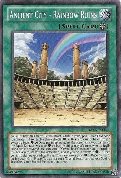 Ancient City - Rainbow Ruins Starfoil BATT-EN006 Yu-Gi-Oh card from Battle Pack Tournament Prize Cards