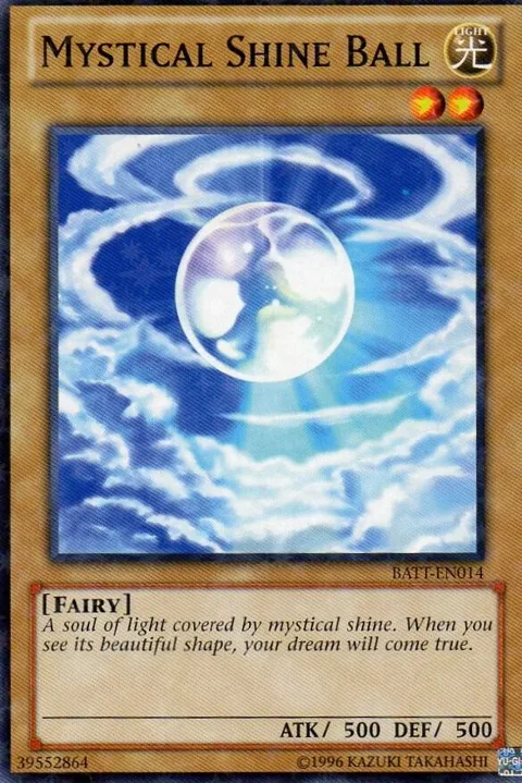 Mystical Shine Ball Starfoil BATT-EN014 Yu-Gi-Oh card from Battle Pack Tournament Prize Cards