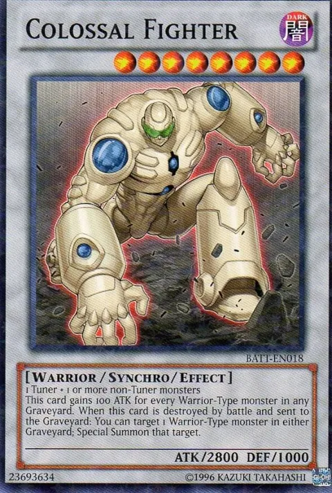 Colossal Fighter Starfoil BATT-EN018 Yu-Gi-Oh card from Battle Pack Tournament Prize Cards