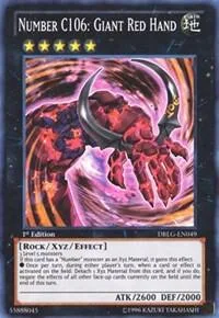 Number C106: Giant Red Hand DRLG-EN049 Unlimited Yu-Gi-Oh card from Dragons of Legend