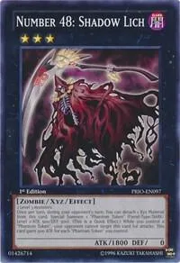 Number 48: Shadow Lich PRIO-EN097 1st Edition Yu-Gi-Oh card from Primal Origin