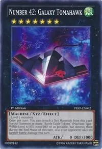 Number 42: Galaxy Tomahawk PRIO-EN092 1st Edition Yu-Gi-Oh card from Primal Origin