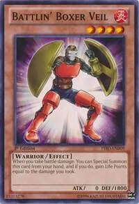 Battlin' Boxer Veil PRIO-EN009 Unlimited Yu-Gi-Oh card from Primal Origin