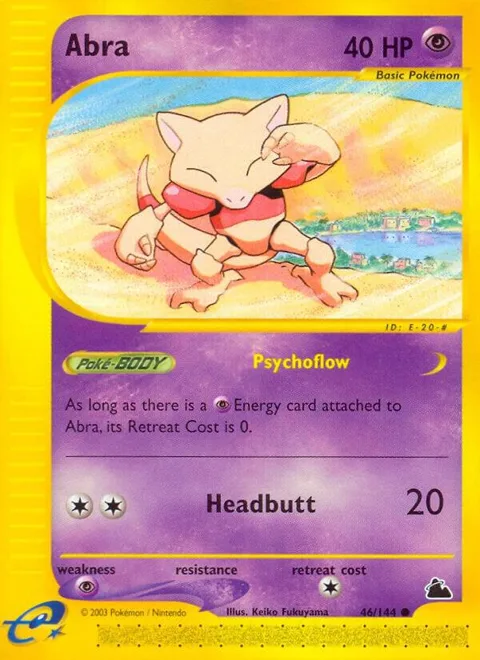 Abra #046/144 Pokémon card from Skyridge