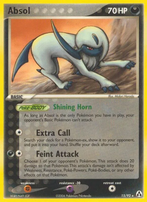 Absol #15/92 Pokémon card from EX Legend Maker