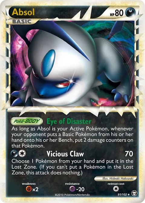 Absol Prime #91/102 Holofoil Pokémon card from Triumphant