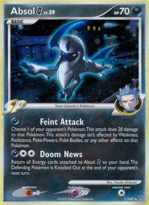Absol G #1 Reverse Holofoil Pokémon card from Supreme Victors