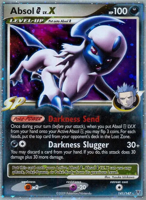 Absol G Lv.X #141 Holofoil Pokémon card from Supreme Victors