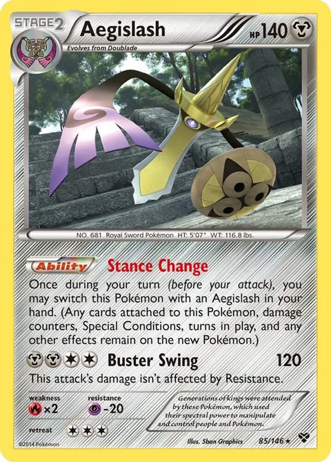 Aegislash 85 #85/146 Pokémon card from XY Base Set