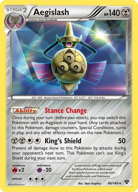 Aegislash 86 #86/146 Holofoil Pokémon card from XY Base Set