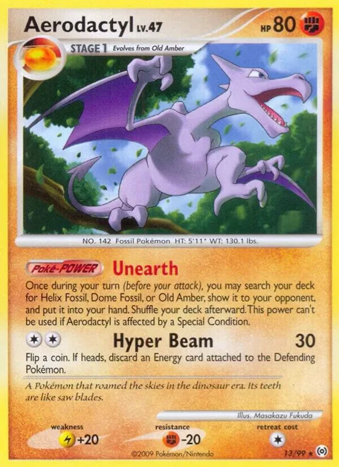 Aerodactyl #13/99 Pokémon card from Arceus