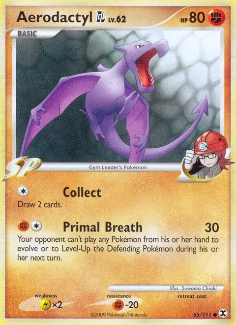 Aerodactyl GL #55/111 Pokémon card from Rising Rivals