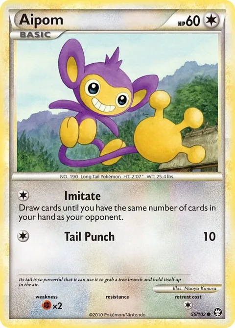 Aipom #55/102 Pokémon card from Triumphant