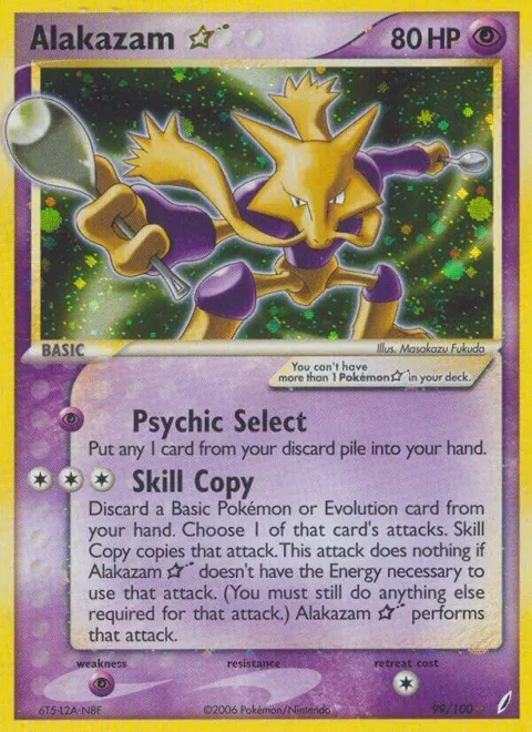 Alakazam Star #99/100 Holofoil Pokémon card from EX Crystal Guardians